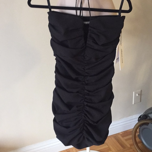 NWT Georgia Alice Black Ruched Mini Dress size 4 - Picture 4 of 8